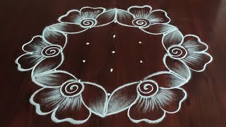 2 simple and easy latest daily kolams 5×3 dots easy rangoli [upl. by Harim]