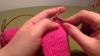 Short Row Heel using shadow wraps  Part I [upl. by Kilroy]