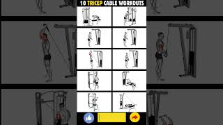 Top 10 Tricep Cable Workout 💪 workout tricepsworkout [upl. by Lorrayne]