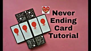 Never Ending Card Tutorial  Beautiful Handmade Birthday Card Idea [upl. by Norreht945]