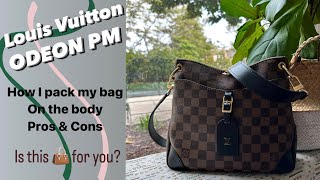 Louis Vuitton Odeon PM  What Fits  My Thoughts  Bag Review bagreview [upl. by Lattie]