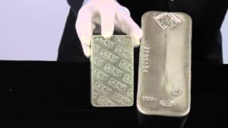 100 oz Johnson Matthey Silver Bar 999 Fine  Goldmart [upl. by Neira]