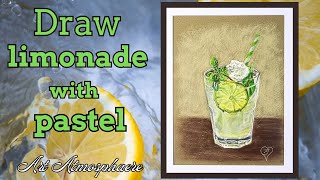 How to draw a realistic looking limonade Pastel drawing step by step [upl. by Symons]