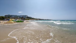 Glyki Nero Beach near the Tofinis Hotel Cyprus Ayia Napa  2023 4K [upl. by Orecic]