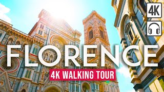 Florence 4K Walking Tour  With Captions  Immersive sound  4K60fps [upl. by Eleaffar]