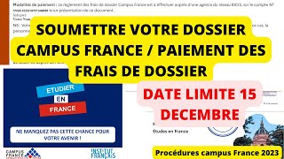 Comment déclarer le paiement des frais de dossier Campus France [upl. by Aisereht]