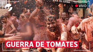 EN VIVO  Fiesta de la Tomatina de Buñol 2022 guerra de 20 mil personas con 150 mil kg de tomates [upl. by Julio321]