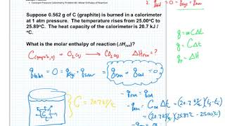 Calorimetry Enthalpy Calculation [upl. by Aicilra]