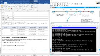 11102 Lab  Design and Implement a VLSM Addressing Scheme [upl. by Arnst382]