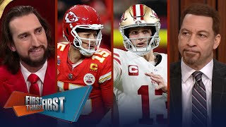 Mahomes wins SB MVP ‘greatest accomplishment’ amp Purdy impress in loss  NFL  FIRST THINGS FIRST [upl. by Rollecnahc12]