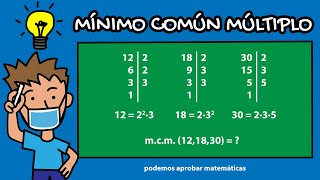 Mínimo común múltiplo mcm  CALCULAR EL MINIMO COMUN MULTIPLO POR 3 METODOS [upl. by Godwin]