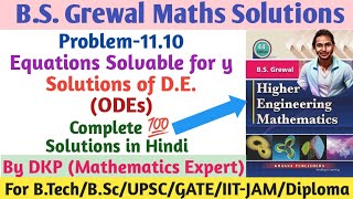 BS Grewal Problem 1110  Differential Equations Solvable for y  Higher Degree Diff Equations [upl. by Arhaz]