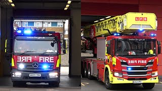 Old Kent Road Fire Station Pump Ladder  64m Turntable Ladder Turnout  London Fire Brigade [upl. by Claretta]