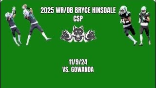 2025 WRDB Bryce Hinsdale  vs Gowanda 110924 [upl. by Ycats132]