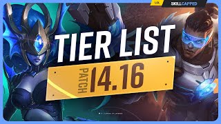 NEW TIER LIST for PATCH 1416  League of Legends [upl. by Pruchno]