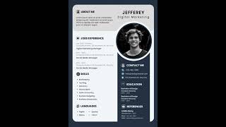 Blue and White Simple Curriculum Vitae Resume procvdesigner [upl. by Elime]