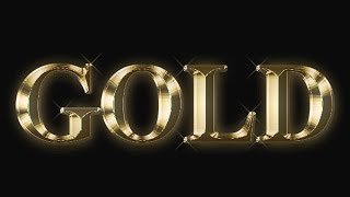 How to create Gold Plated Text Effect in Adobe Photoshop Tutorial [upl. by Perry]