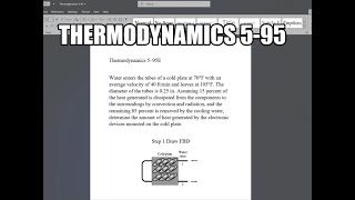 Thermodynamics 595 Water enters the tubes of a cold plate at 70°F with an average velocity of 40 [upl. by Anehta963]