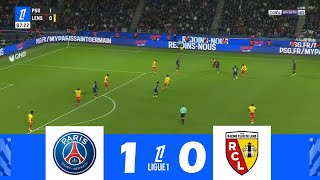 PSG contre RC Lens 10  Ligue 1 202425  Résumé de Match [upl. by Ardnossac114]