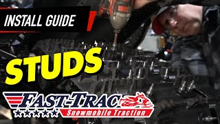 How to STUD Your Snowmobile Track  Complete Guide Gen5 FastTrac Studs on 2024 SkiDoo Smart Shox [upl. by Fugate922]