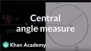 Finding central angle measure given arc length  Circles  Geometry  Khan Academy [upl. by Eivod]