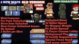 Mini Militia v428 Everything Rain Mod  Unlimited Ammo Nitro Pro Pack unlocked etc [upl. by Waldack920]