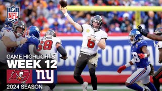 Tampa Bay Buccaneers vs New York Giants  2024 Week 12 Game Highlights [upl. by Colan]