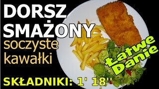 Łatwe danie  Dorsz smażony Mega prosty [upl. by Dnomder]