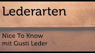 Lederarten  Lederlehre  Nice To Know [upl. by Stoneman270]