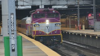 Severely delayed Hyannis bound CapeFLYER Train departing South Station [upl. by Knute420]