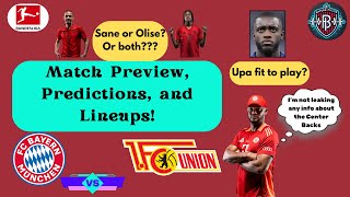 Bayern Munich vs Union Berlin Match Preview  Bundesliga Predictions and Lineup [upl. by Ohnuj307]