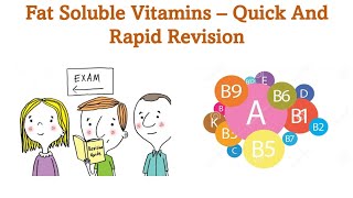 Fat Soluble Vitamins  Quick and Rapid Revision  Biochemistry Rapid Revision Series [upl. by Modesty]