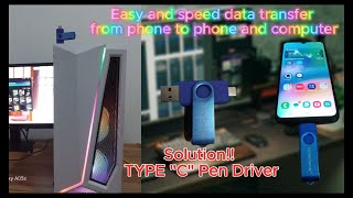 How to connect the type c pen driver to mobile phone and computer [upl. by Kester]