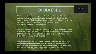 BioDiesel Project [upl. by Morocco]