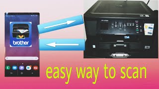 How to scan from mobile to brother printer DCPJ572DW [upl. by Else499]