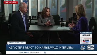 Arizona voters react to HarrisWalz interview [upl. by Idona]