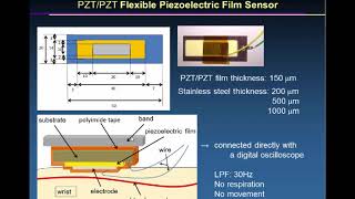 Heartbeat interval monitoring by PZTPZT flexible piezoelectric film sensor [upl. by Keffer]