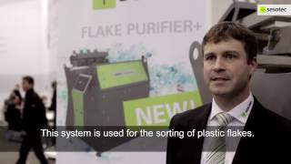 Flake Purifier for plastics sorting  Live presentation at K2016 [upl. by Eceeryt83]