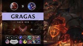 Gragas Mid vs Ahri  NA Grandmaster Patch 1411 [upl. by Siramad]