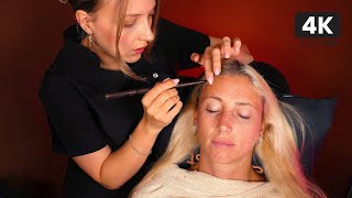 ASMR Gentle Micro Attention 💆‍♀️ Hairline Adjustments amp Hair Play For Sleep  Real Person [upl. by Wenz]