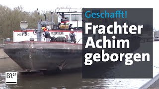 Die Bergung des Donaufrachters quotAchimquot  Abendschau  BR24 [upl. by Sopher]