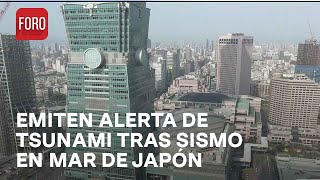 Sismo en mar de Japón Emiten alerta de tsunami tras movimiento telúrico de 75 de magnitud [upl. by Idnir518]