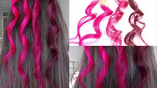 Cómo usar un tinte fantasía rosa fucsia sobre un cabello sin decolorar Fuschia Shock [upl. by Ahselak]