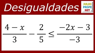 DESIGUALDADES LINEALES  Ejercicio 2 [upl. by Dlorrej]