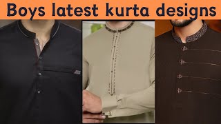 boys latest kurta design 2024  mens kameez trending designs [upl. by Ryle]