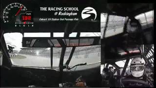 Onboard 160mph V8 Stockcar Oval Passenger Ride Rockingham Circuit UK 2010 Nascar [upl. by Cohette]