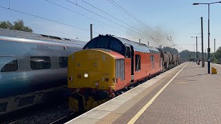 HNRail 37405 DRS 68001 on Tesco Colas 43277 amp 43274 on a test train 4th amp 7th of September 2023 [upl. by Nosyaj]