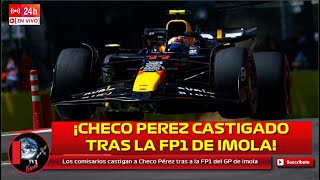 Los comisarios castigan a Checo Pérez tras a la FP1 del GP de Imola [upl. by Edmonds]