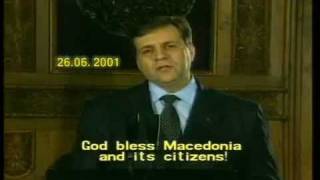 Boris Trajkovski statement to the people in Macedonia 2001 [upl. by Ahtnahc265]