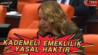 KADEMELİ EMEKLİLİK YASAL BİR HAKTIR Semra Dinçer CHP ANKARA MİLETVEKİLİ [upl. by Seaddon]